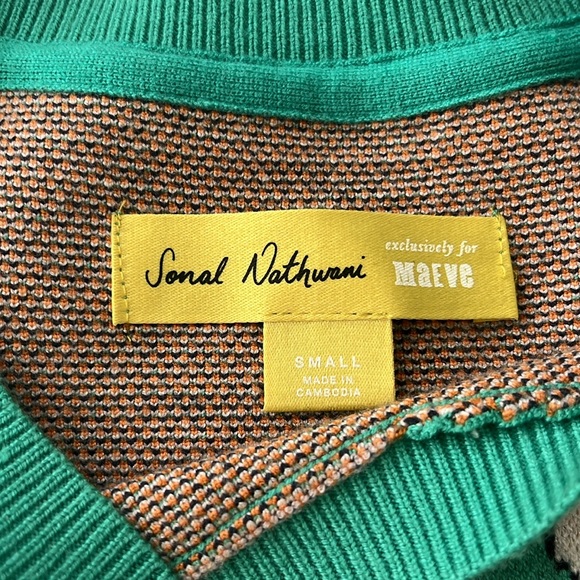 NWT Anthro Sonal Nathwani Camryn Cropped Crewneck Sweater by Maeve Size Small - Picture 8 of 10